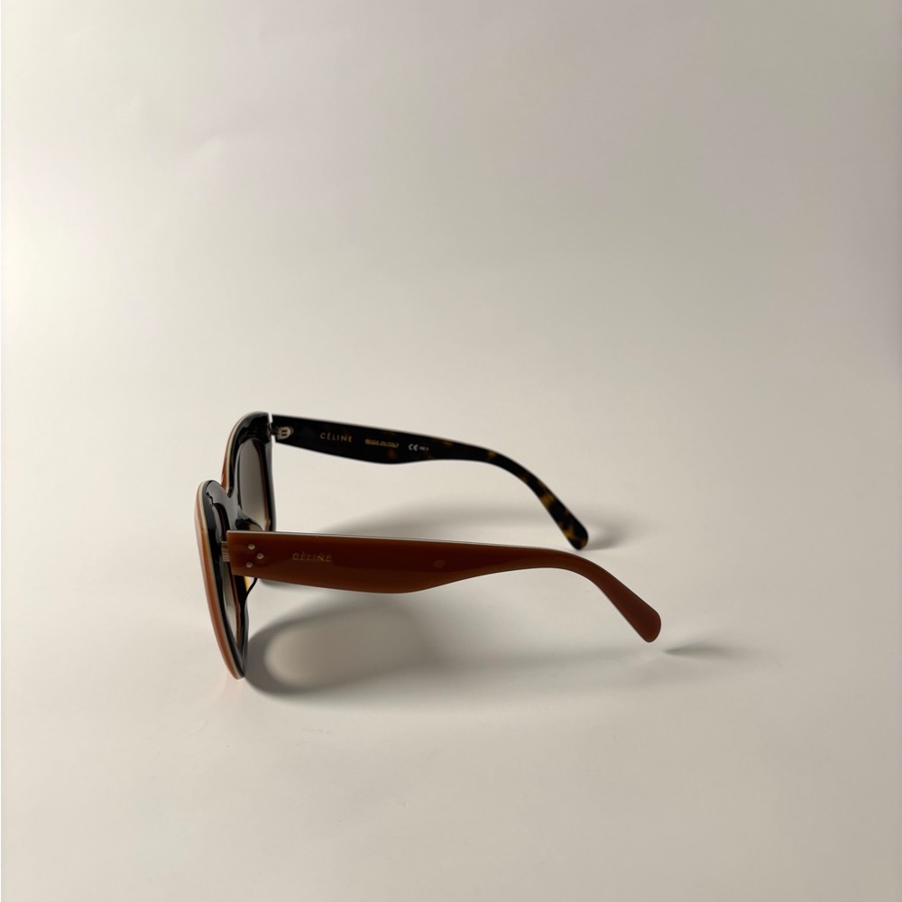 Céline Oversized Sunglasses – Caramel Square Frames – Authentic Designer Vintage - Picture 4 of 7